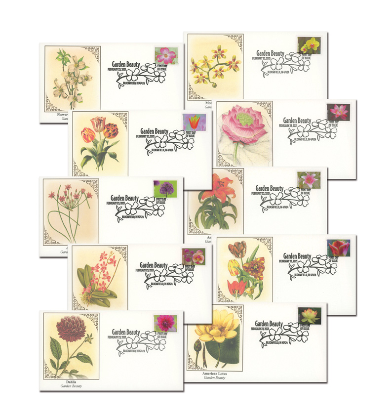 USPS Garden Beauty Forever Postage Stamps Book of 20 Self-Stick First Class Wedding Celebration Anniversary Flower Party (20 Stamps)