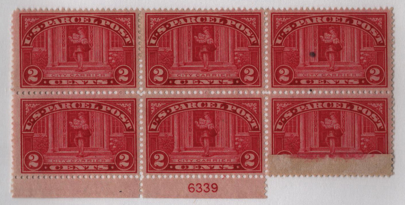 Q2 2c Parcel Post Stamp, 1913, Original Gum, Hinged