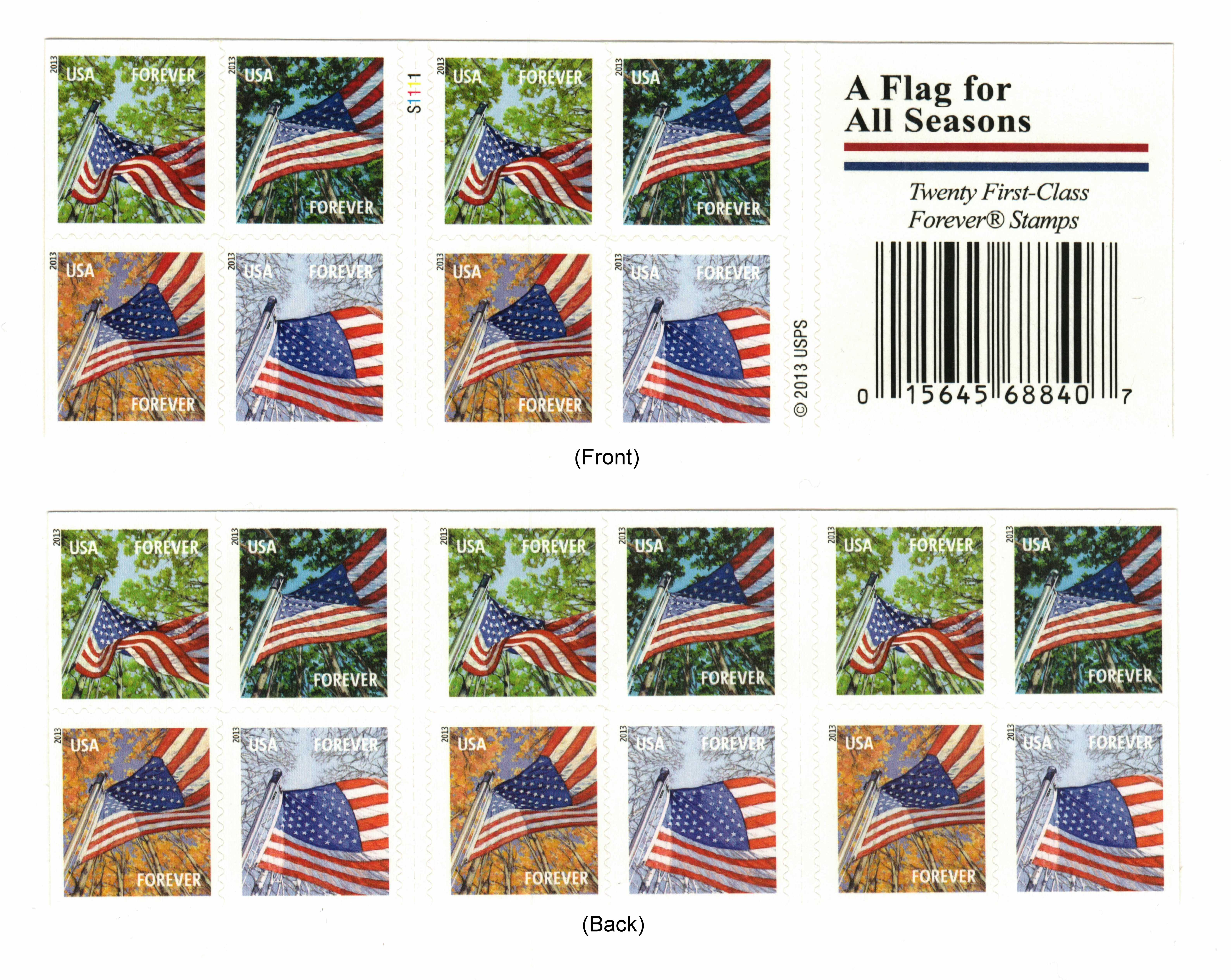 $5/mo - Finance USPS Forever Stamps A Flag for All Seasons - book
