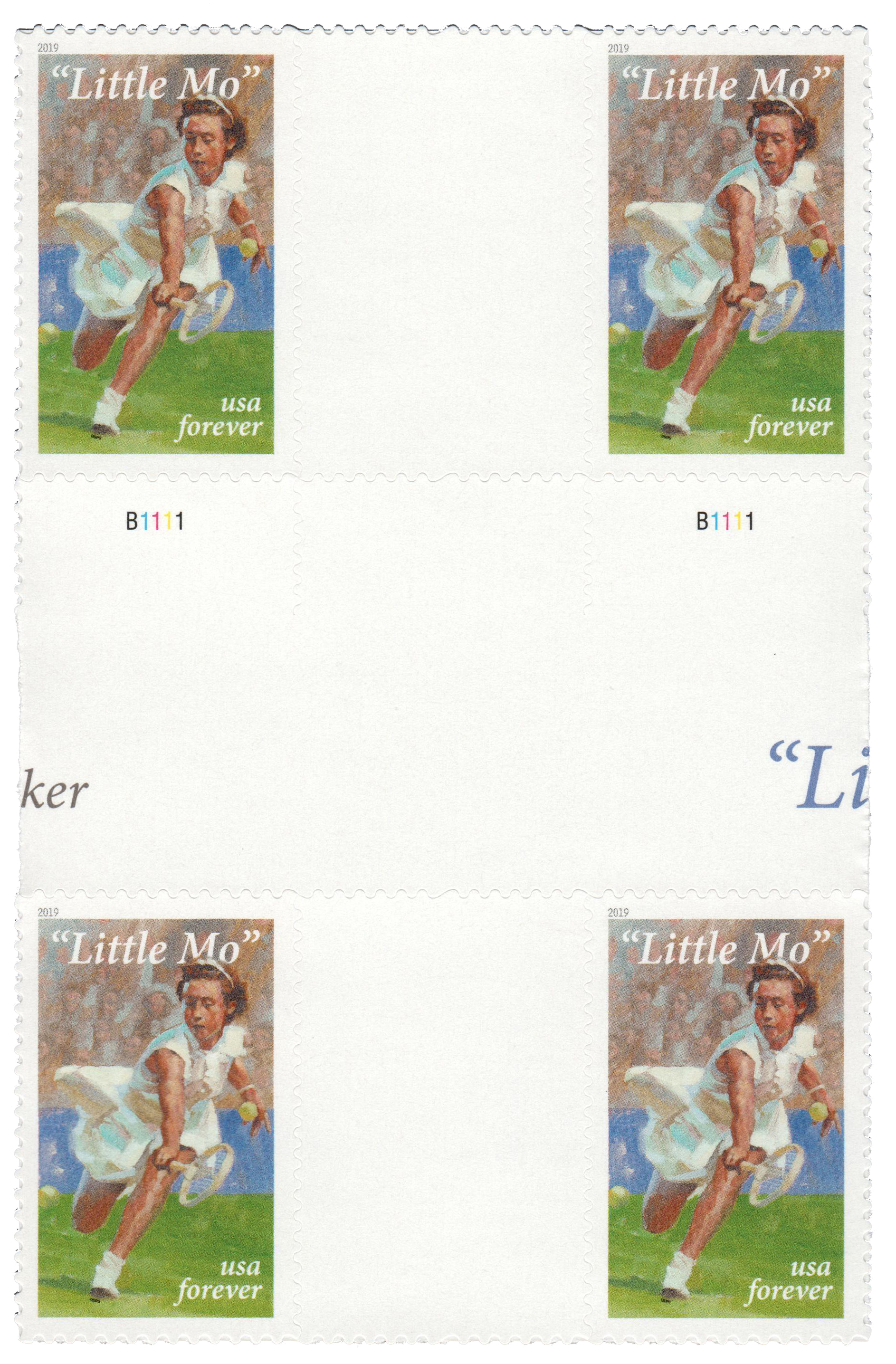 2019 Little Mo Tennis Plate Block of 4 Forever Postage Stamps - MNH, –  Vegas Stamps & Hobbies