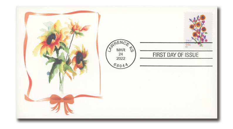 5 Two oz Love Stamps - US Postage Stamps - The Wedding Corsage - No. 5458