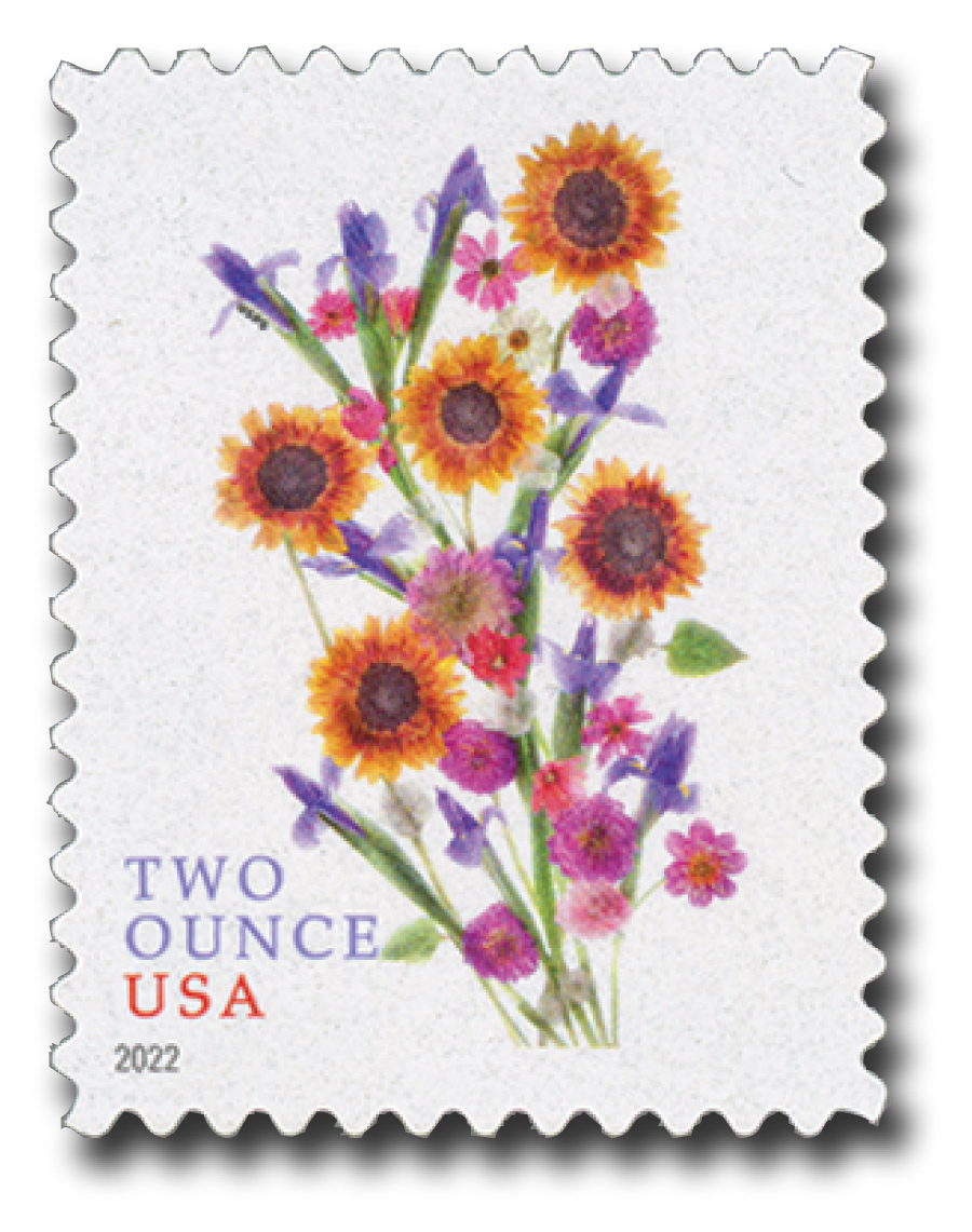 5 Two oz Love Stamps - US Postage Stamps - The Wedding Corsage - No. 5458