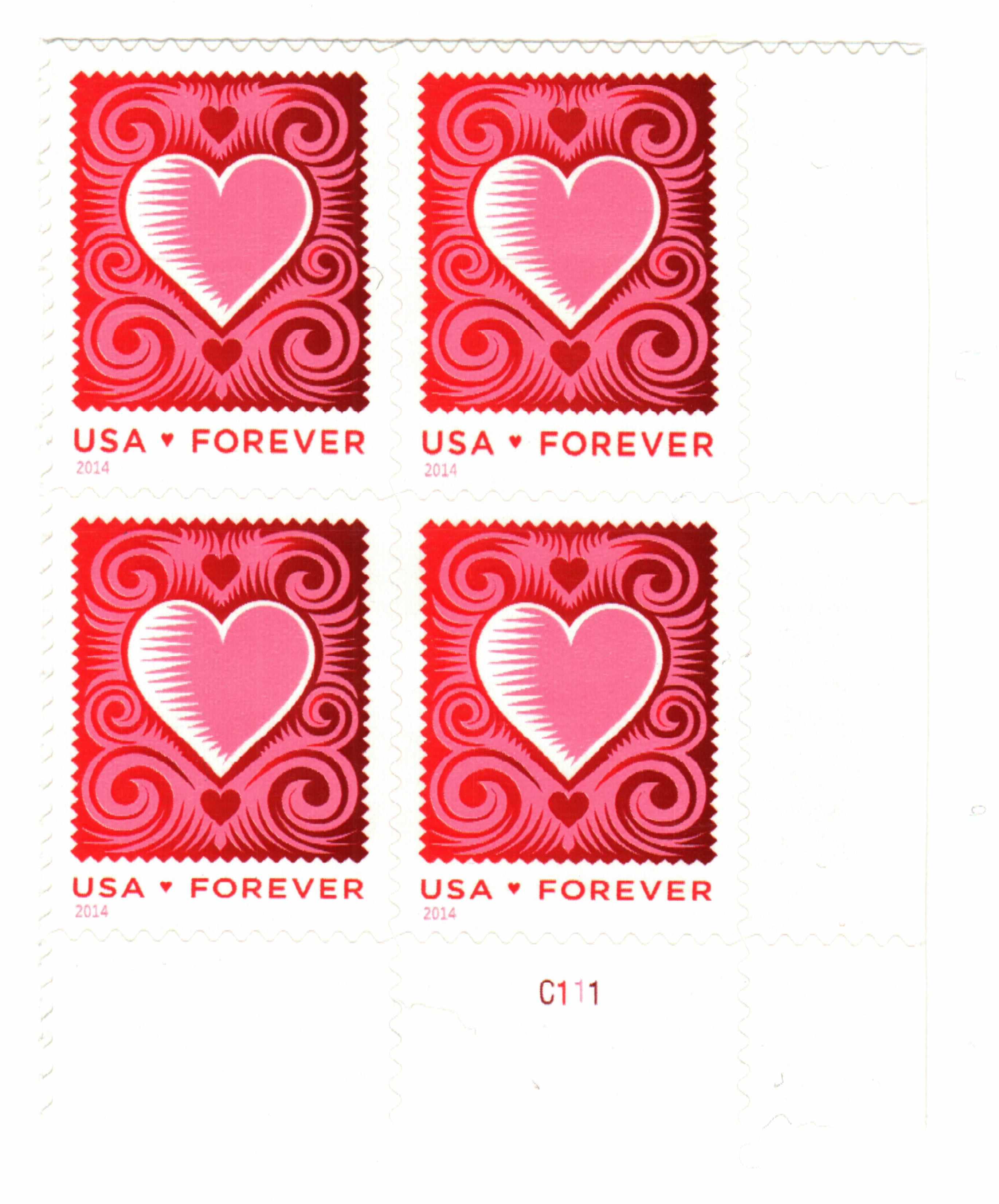 4955 - 2015 First-Class Forever Stamp - Love Series: Red Forever