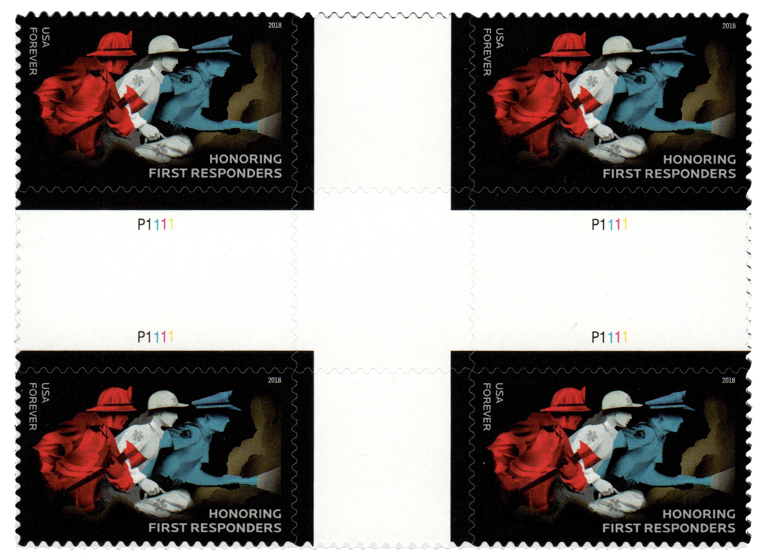  Honoring First Responders Forever Stamps (1 Sheet of