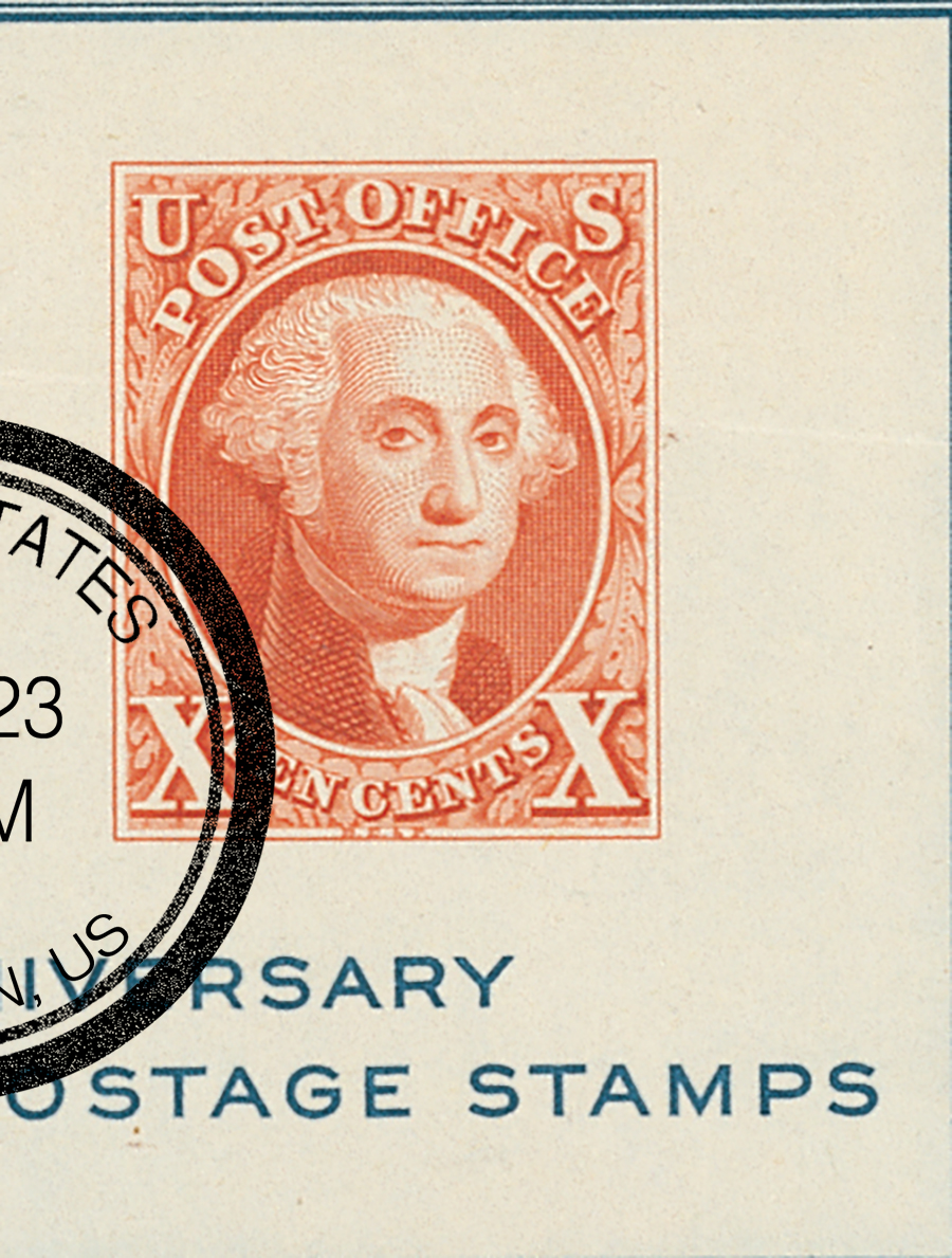 948b 1947 10c Washington, brown orange, single stamp Mystic Stamp