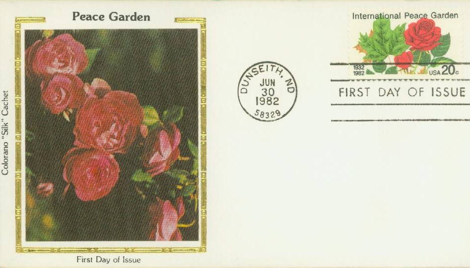 10 x 20-cent International Peace Garden stamps — Magnolia Postage