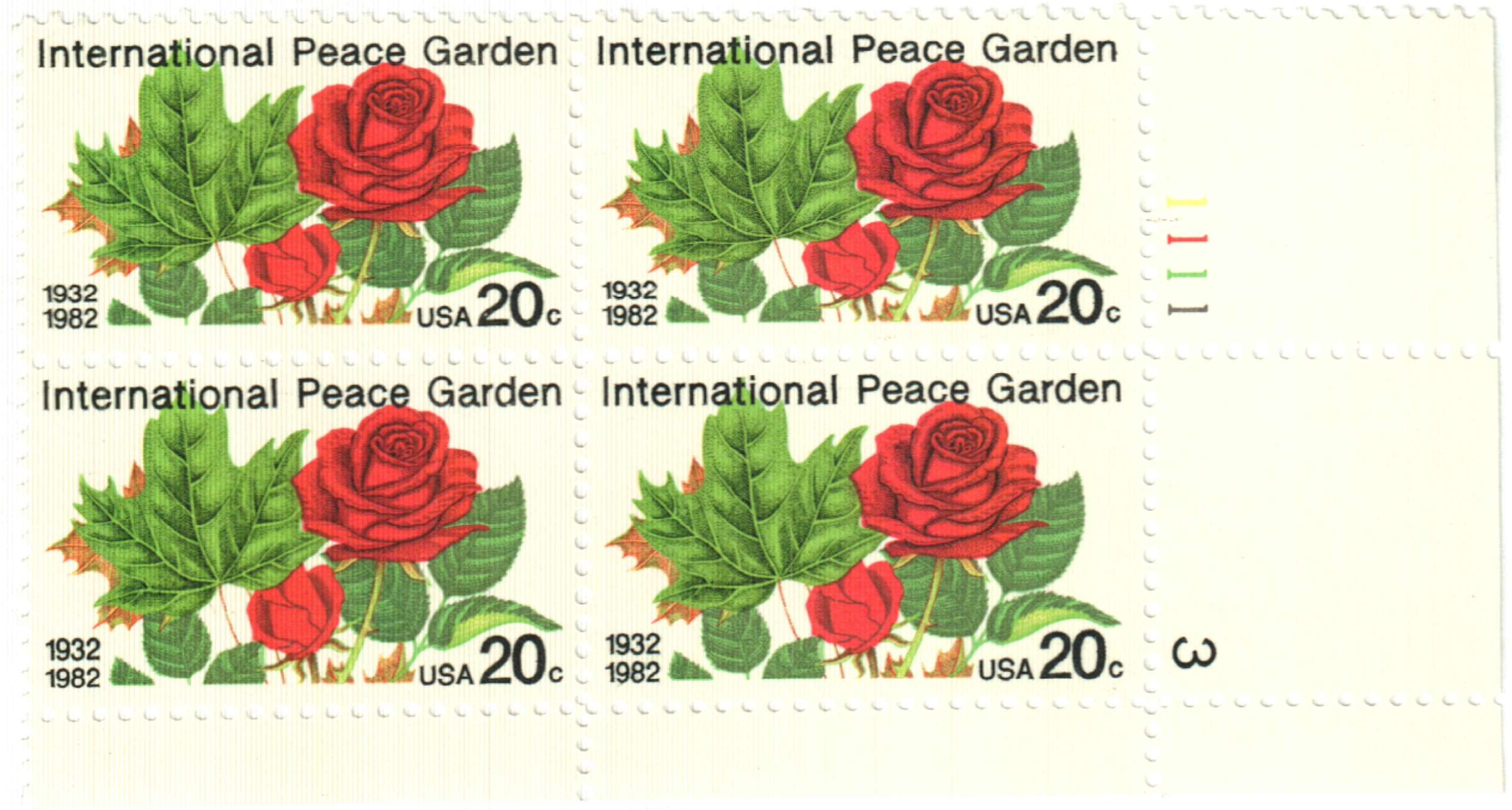 2014 - 1982 20c International Peace Garden