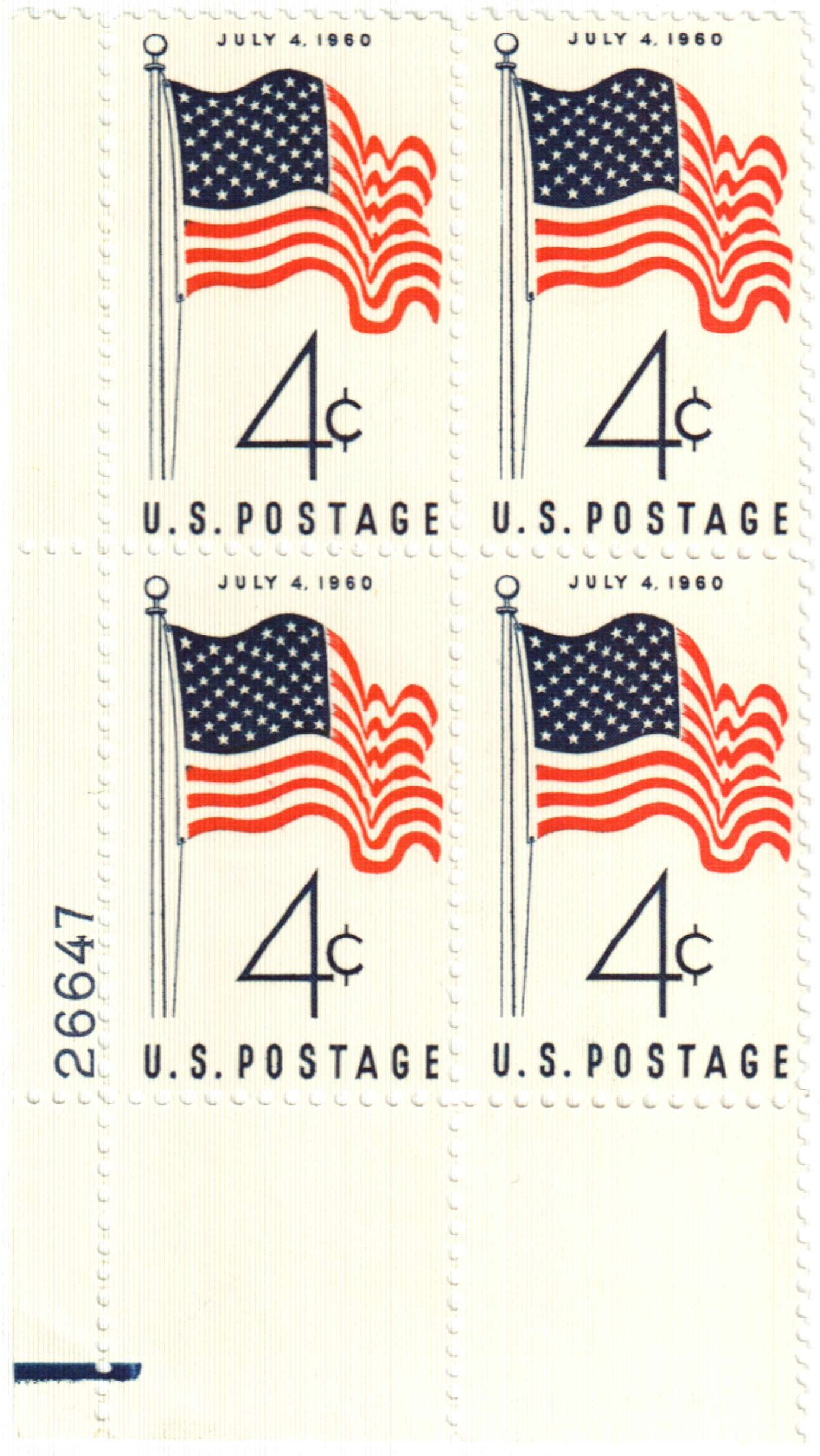 Fifty stars for 60 years: stamps for the American flag