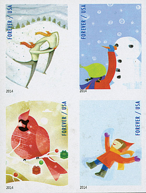 Mint US Winter Fun Booklet Pane of 20 Forever Stamps Scott# 4937