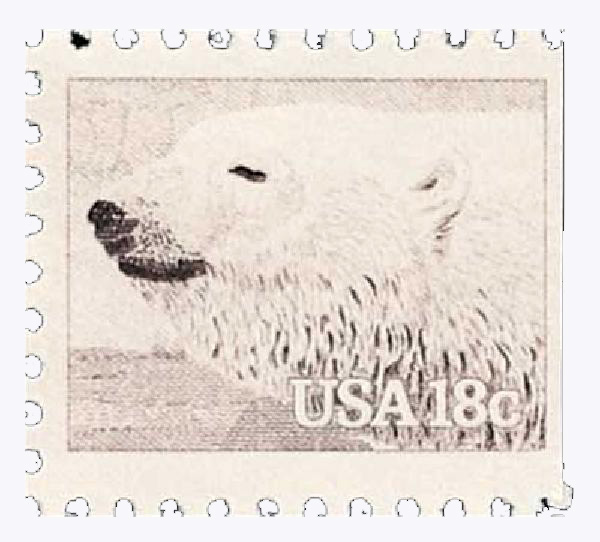 1885 - 1981 18c Wildlife of America: Polar Bear - Mystic Stamp Company