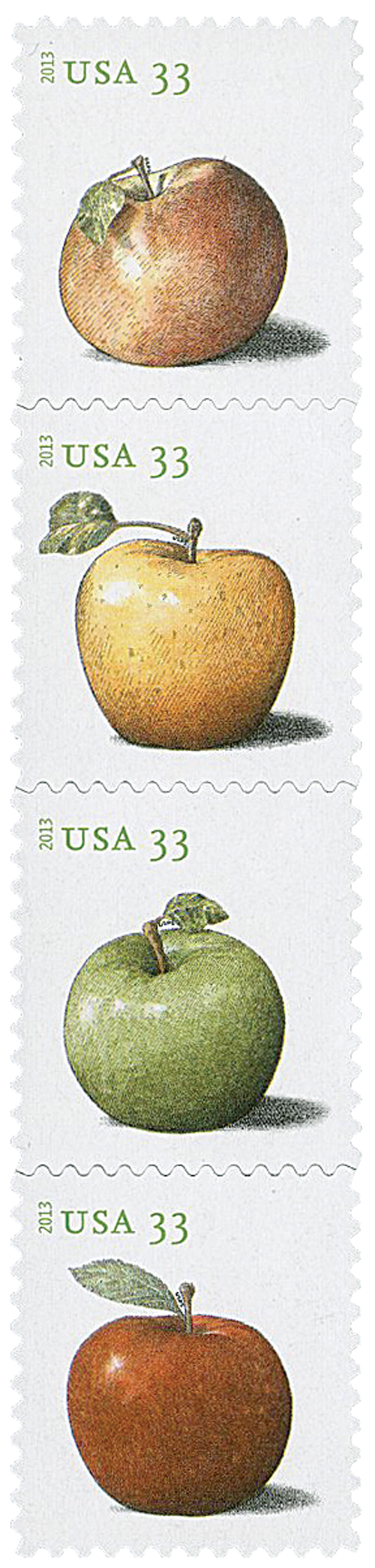Postage Stamps For Crafting: 1966 5c Johnny Appleseed; Multi-Color