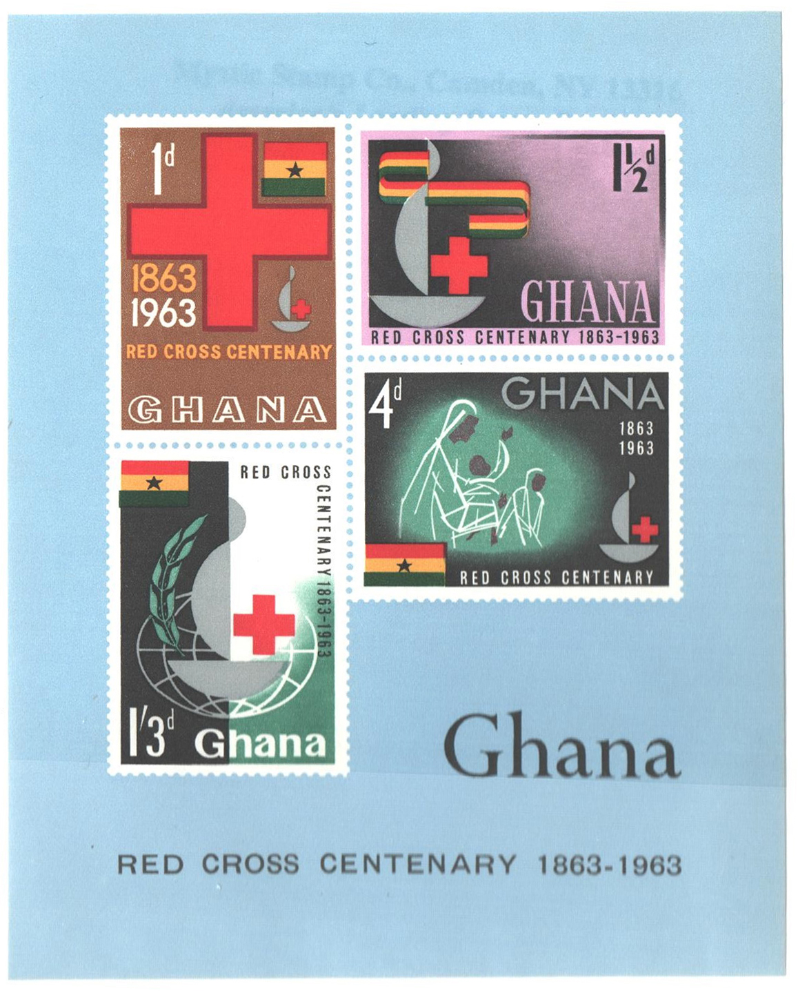 142a 1963 Ghana Mystic Stamp Company