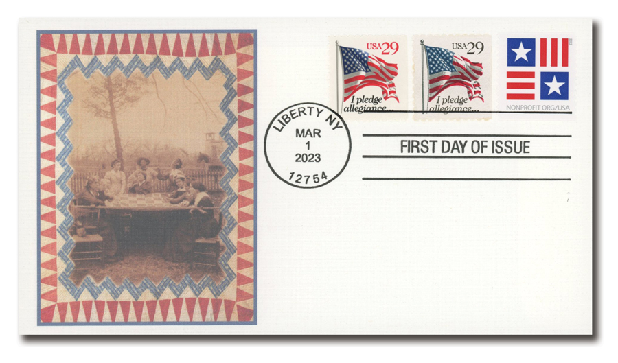 Stamp Announcement 23-11: Patriotic Block Stamp