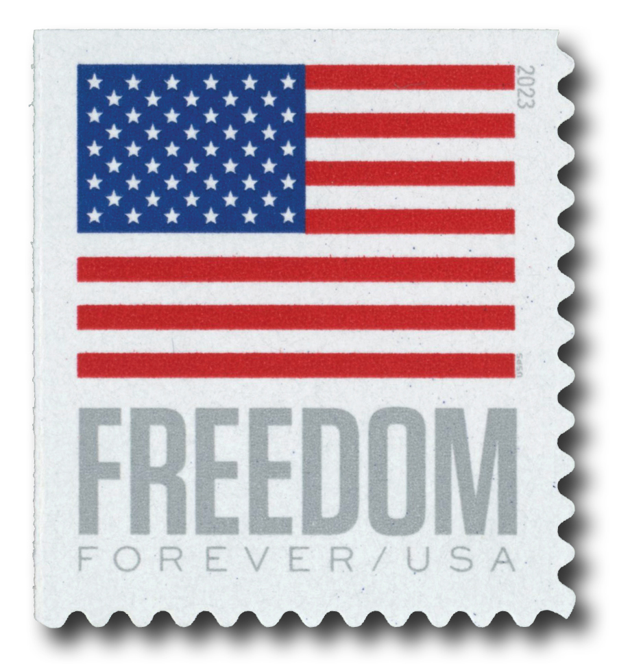 U.S. Flag, 2023, USPS Forever Stamps, Full Booklet of 20, Unused