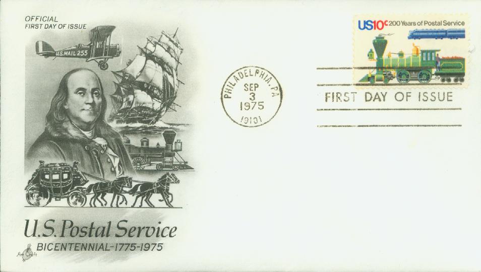 1572-75 - 1975 10c U.S. Postal Service Bicentennial - Mystic Stamp Company