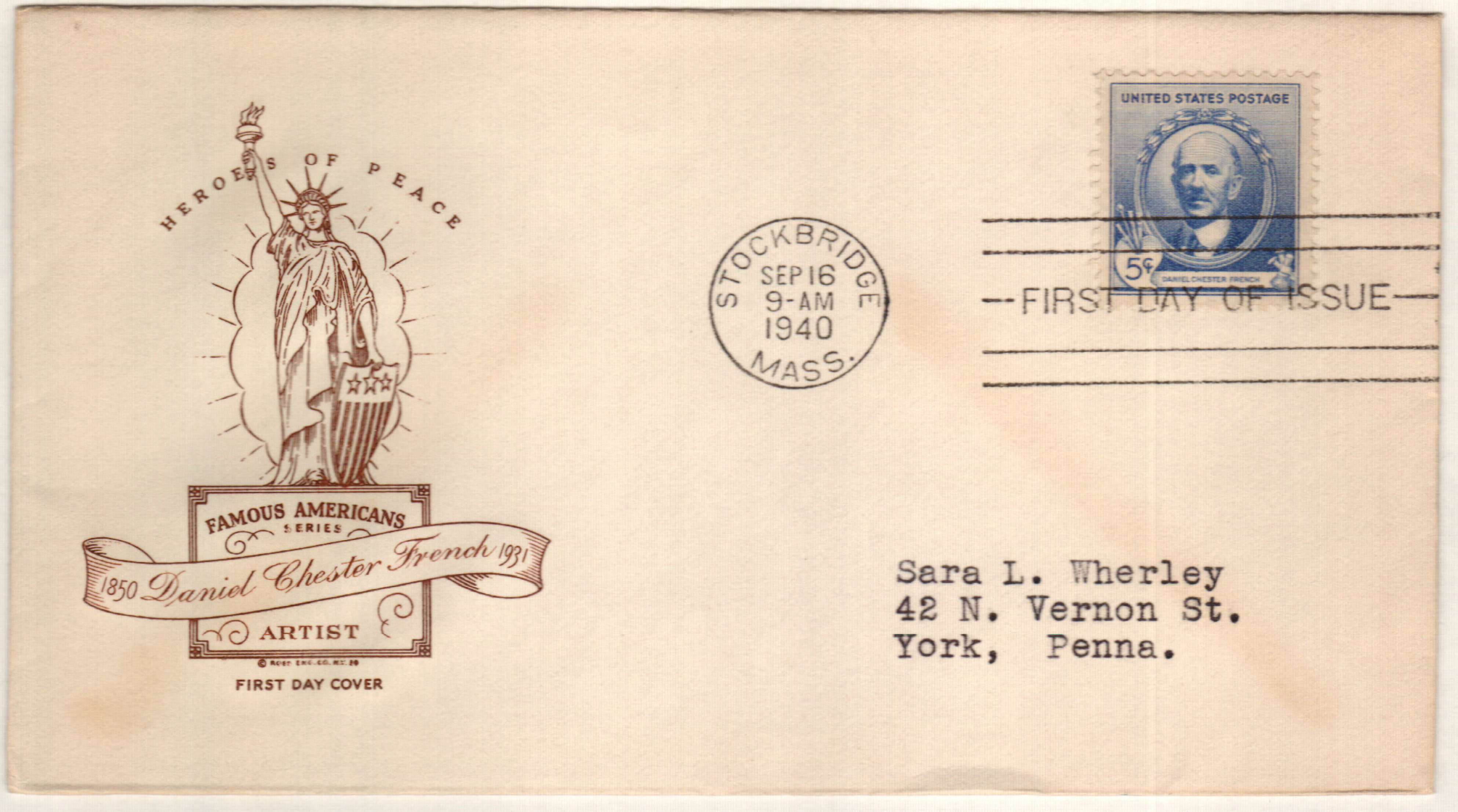 DCF-US Stamp 09 16 1940 - public domain postal stamp scan - PICRYL