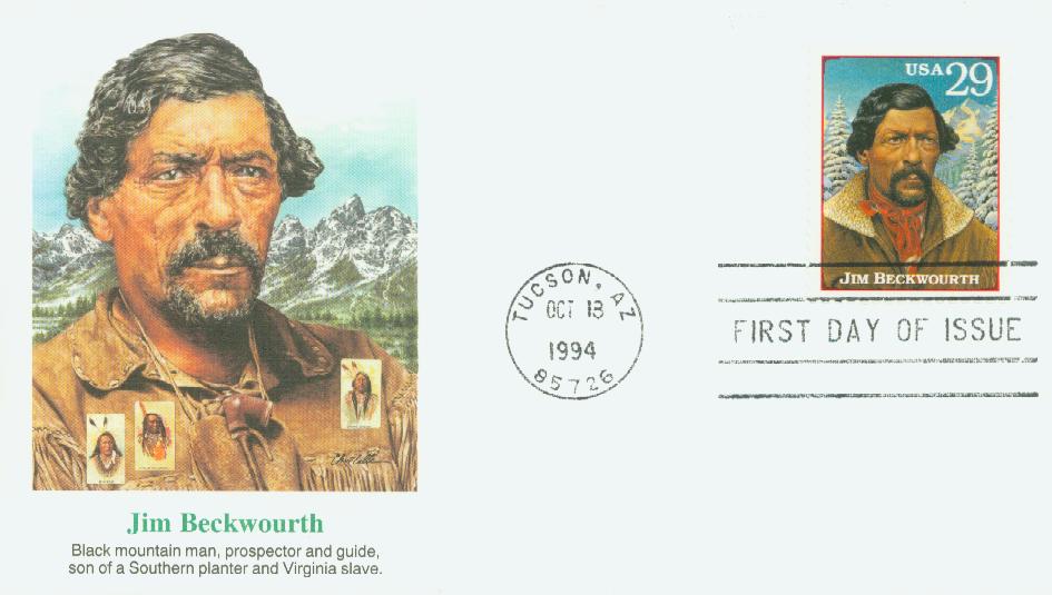 2869q FDC 1994 29c Legends of the West Jim Beckwourth Mystic Stamp