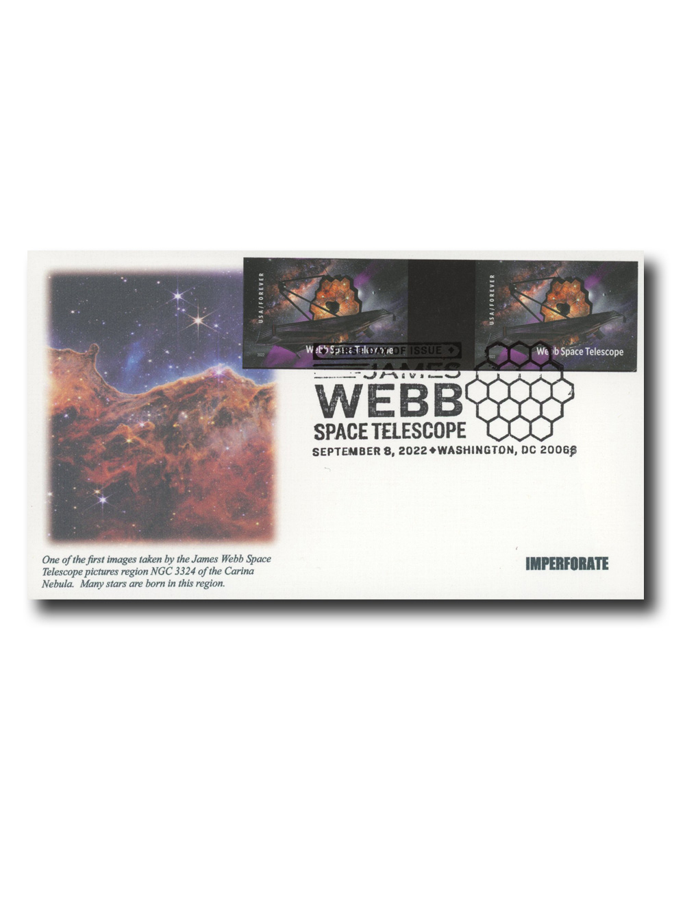 Newest Forever Stamp Honors the Mission of the James Webb Space