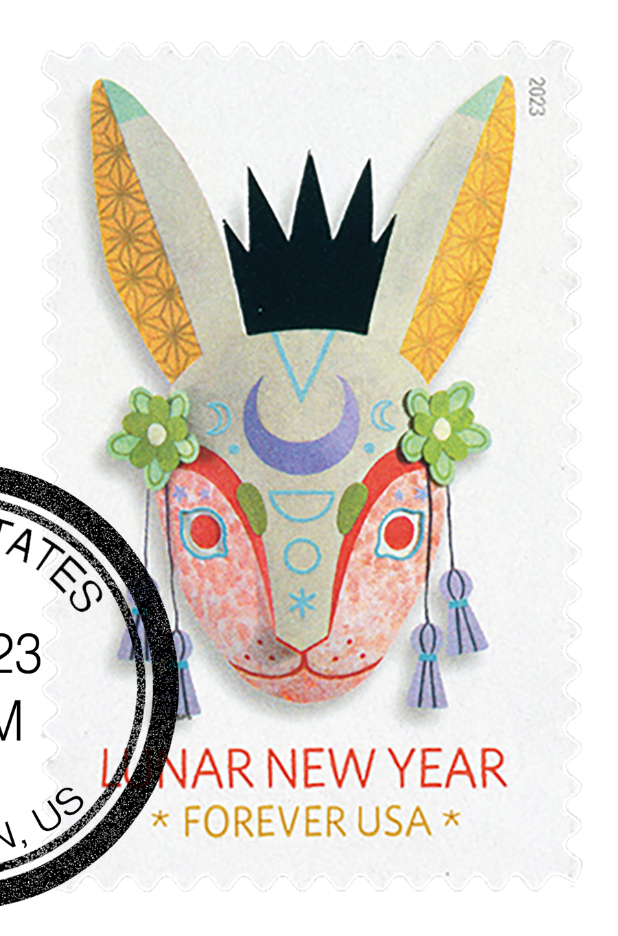 Forever Rabbit Stamp 5744 - 2023 First-Class Forever Stamp - Lunar New Year: Year of the ...
