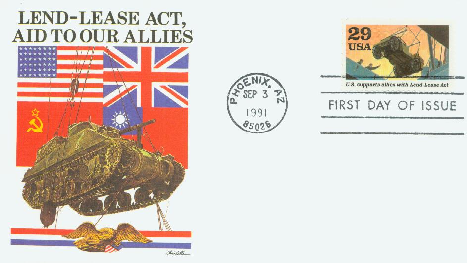 2559c - 1991 29c World War II: Lend-Lease Act - Mystic Stamp Company