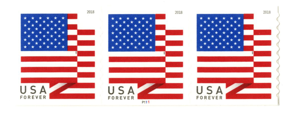 FOREVER US FLAG 2018 STAMPS FIRST CLASS MAIL POSTAGE