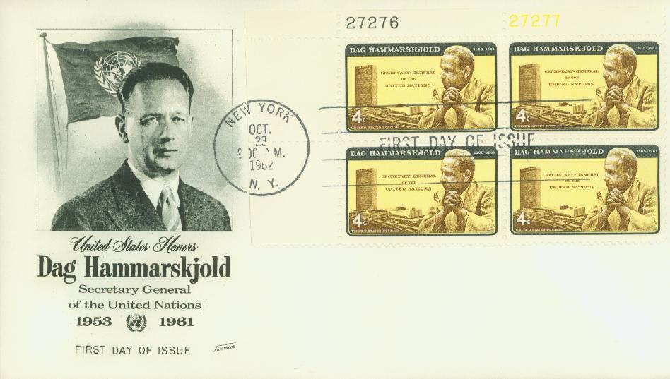 1203 - 1962 4c Dag Hammarskjold - Mystic Stamp Company