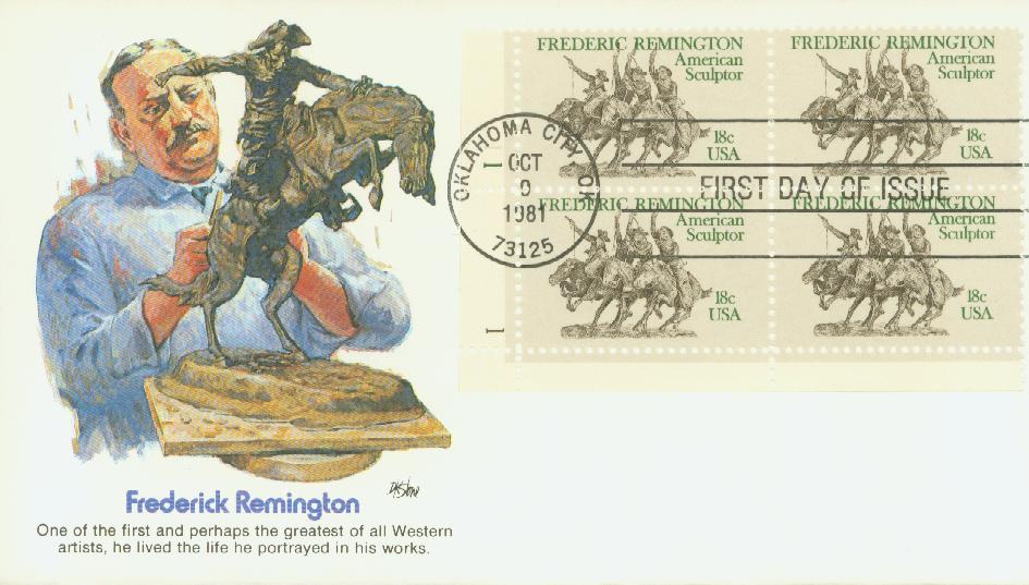 1934 - 1981 18c Frederic Remington - Mystic Stamp Company