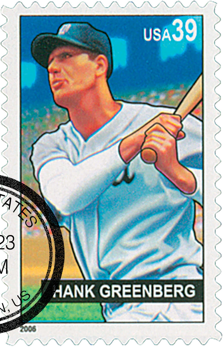 4081 2006 39c Baseball Sluggers Hank Greenberg Mystic Stamp Company