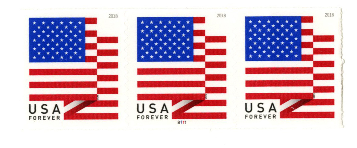 US - 2017 - United States Flag Forever Stamp Issue # 5158 Plate # B1111  Single