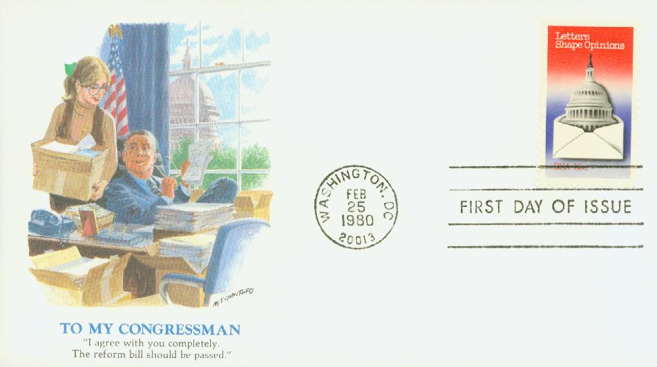 1805-06 - 1980 15c Letter Writing: Letter's Preserve Memories - Mystic Stamp  Company