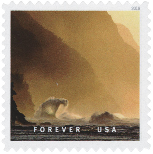 5298q - 2018 First-Class Forever Stamp - Napali Coast State Wilderness  Park, Hawaii - Mystic Stamp Company