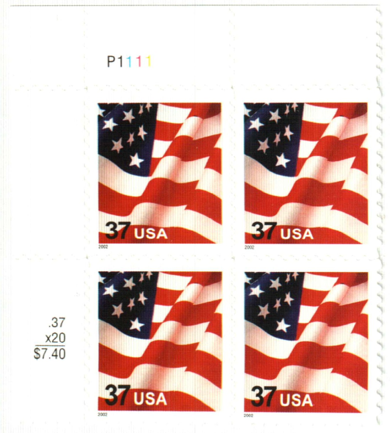 Hosport American Flag 2018 Stickers Red White Blue Forever USA Postage Stamps for DIY Scrapbooking, Size: 25