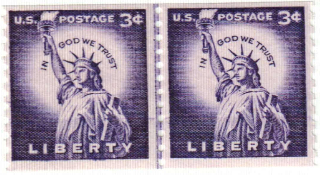 Pack of 20 .. 8 Cent Statue of Liberty Stamp Issued 1956 .. Vintage Unused  US Postage Stamp .. New York City Landmark Staten Island 