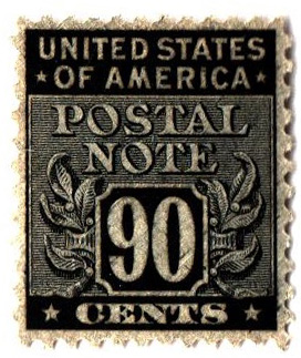 PN18 - 1945 90c Postal Note - black - Mystic Stamp Company