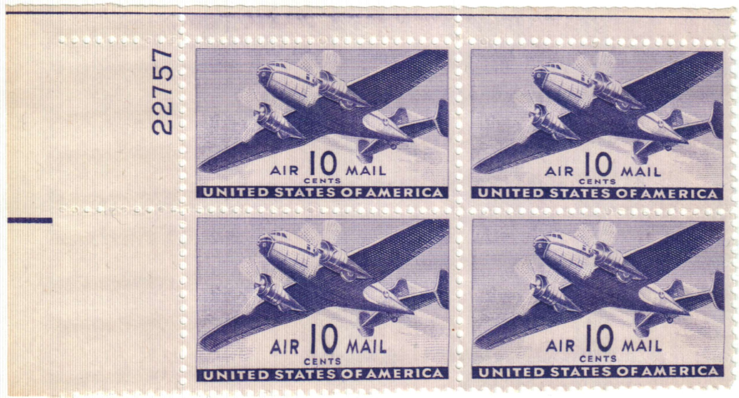 1941 United States SCOTT #C27-30 Air Mail stamps MH