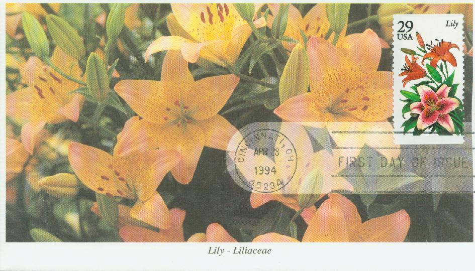 10 Pink Lily Flower Stamps Vintage Unused Garden Bouquet Postage Pink  Lilies 18 Cent Stamps for Mailing