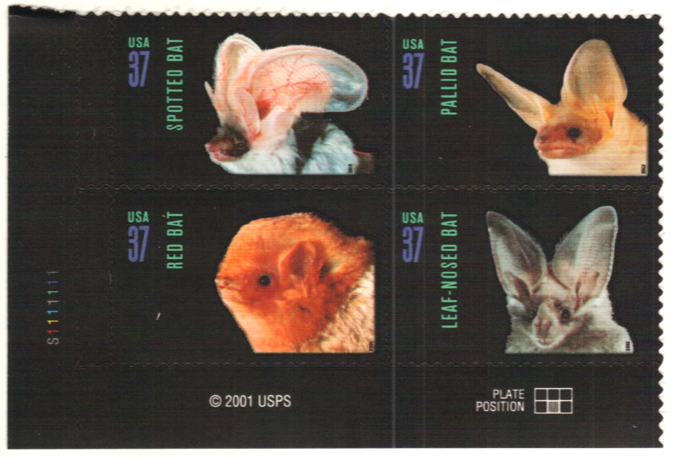 Collector’s Pick: Night Friends American Bats Stamps – Sheet Of Twenty 37¢ Stamps (Scott 3661-64) - View #8