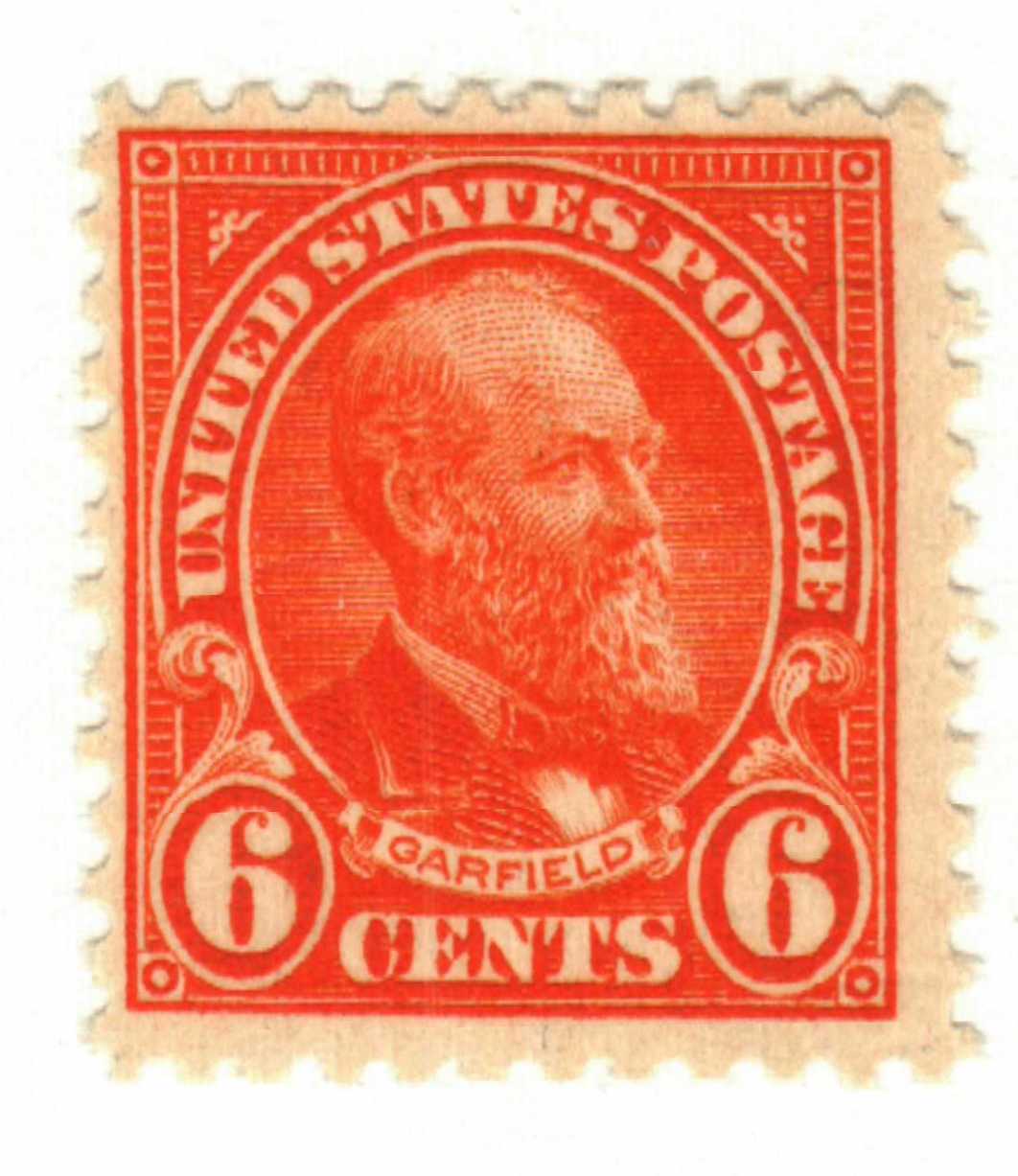 558 - 1922 6c Garfield, red orange - Mystic Stamp Company