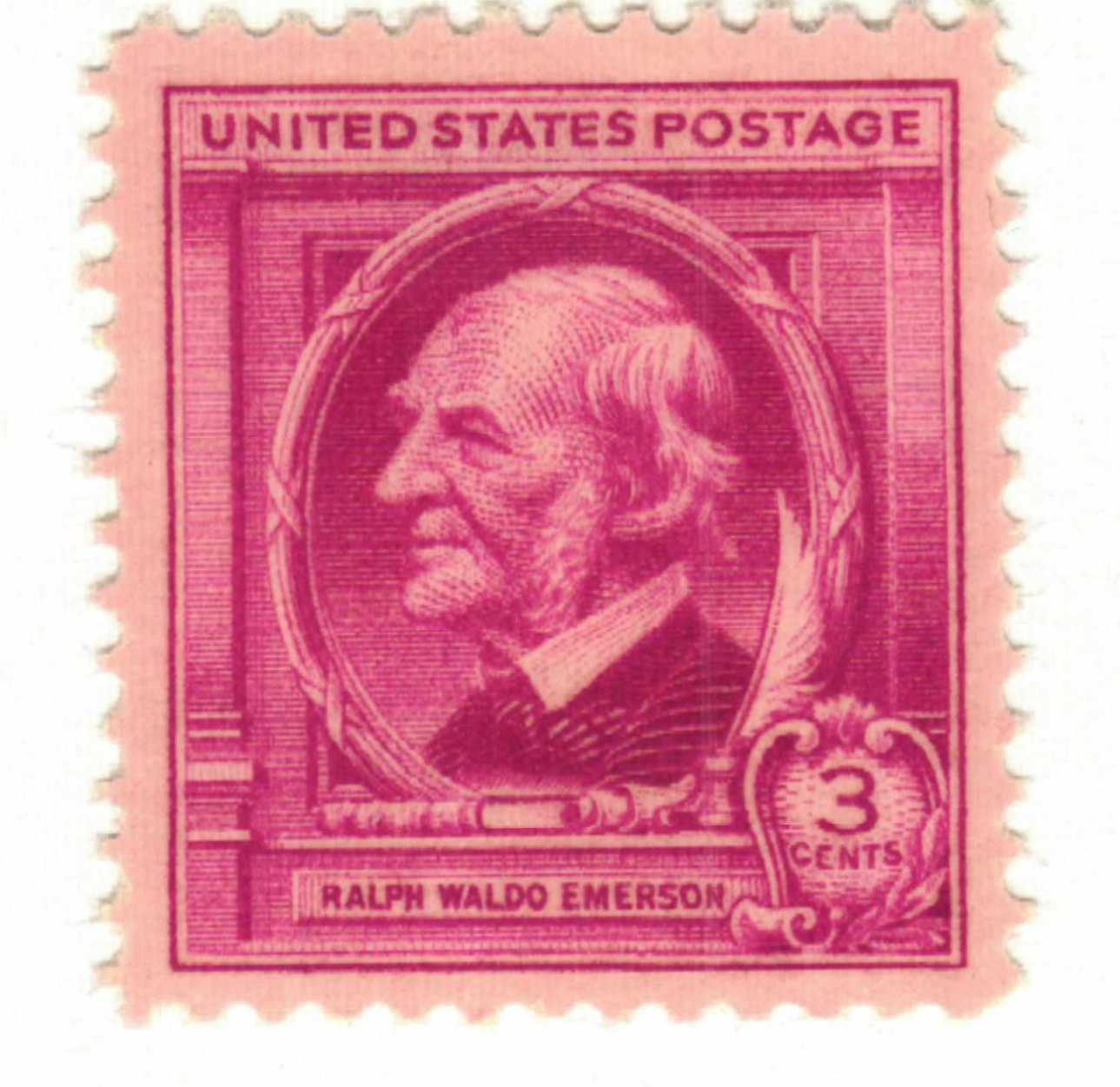 861 1940 Famous Americans 3c Ralph Waldo Emerson Mystic Stamp Company