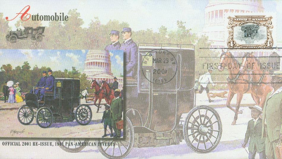 3505c 2001 4c PanAmerican Invert Reproduction Mystic Stamp Company