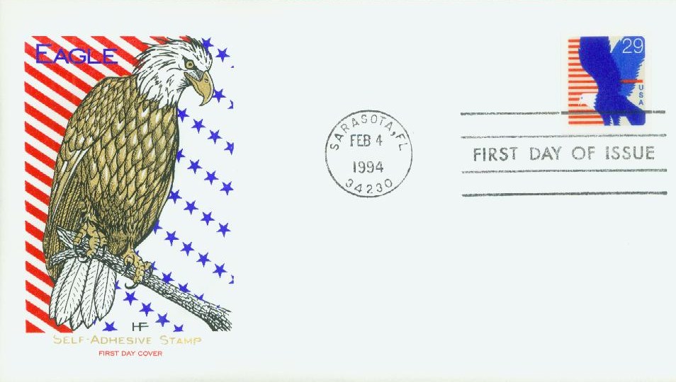 2598 - 1994 29c Eagle, self-adhesive - Mystic Stamp Company