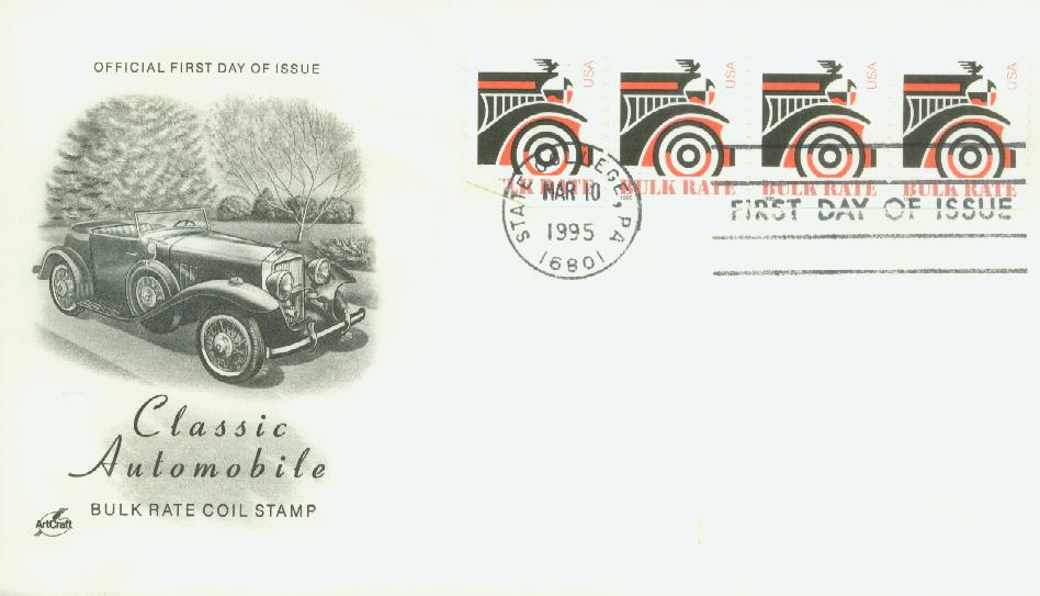 2905 - 1995 10c Automobile, coil - Mystic Stamp Company