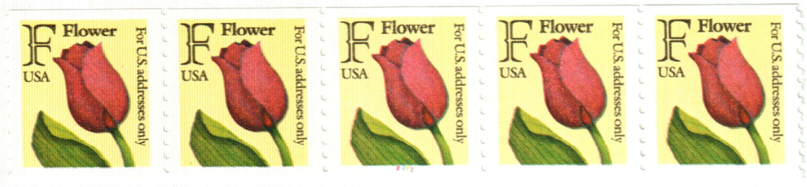 2517//27 - 1991 F-Rate Flower, set of 8 stamps - Mystic Stamp Company