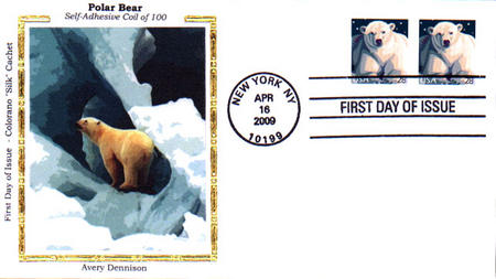 4389 - 2009 28c Polar Bear, coil - Mystic Stamp Company