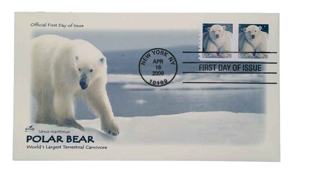 4389 - 2009 28c Polar Bear, coil - Mystic Stamp Company