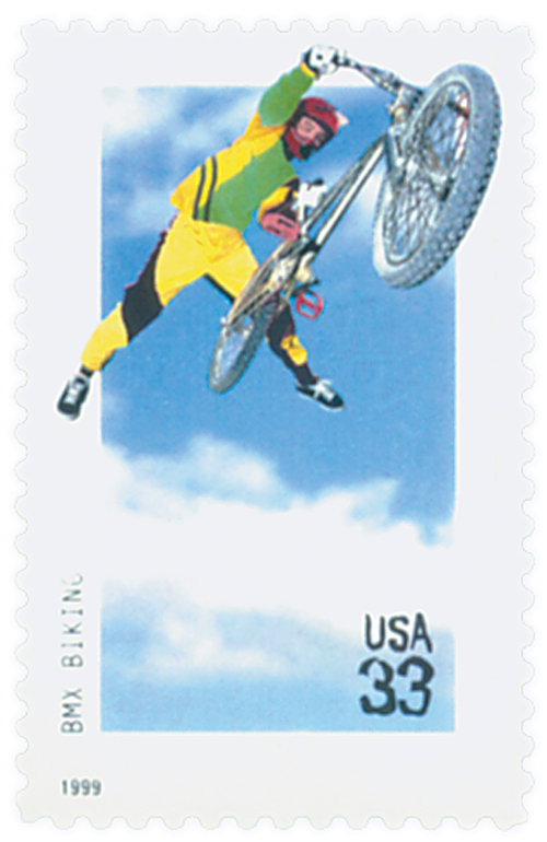 Xtreme Sports Sheet of 10-20 U.S. Stamps