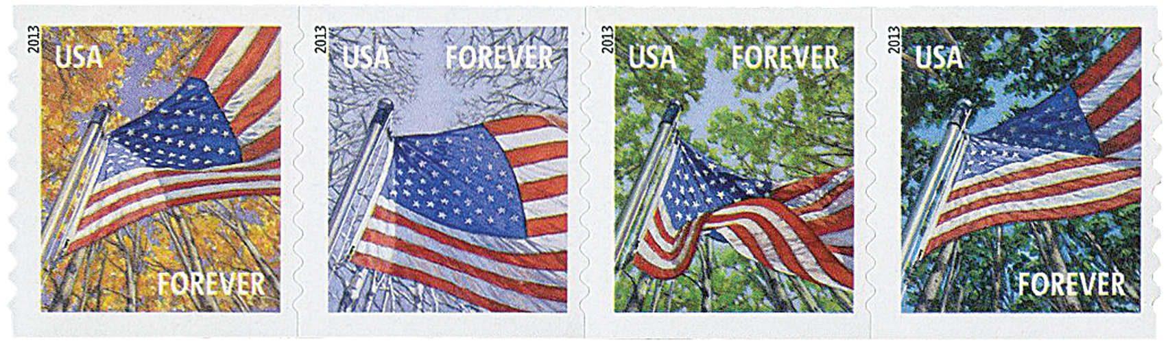 5161 - 2017 First-Class Forever Stamp - U.S. Flag (Ashton Potter, booklet)  - Mystic Stamp Company