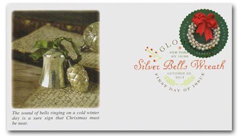 Silver Bells Wreath global forever stamps are a good buy in panes