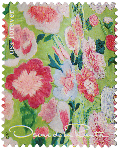 Oscar De La Renta Postage Stamps 5173f - 2017 First-Class Forever Stamp - Oscar de la Renta: Green