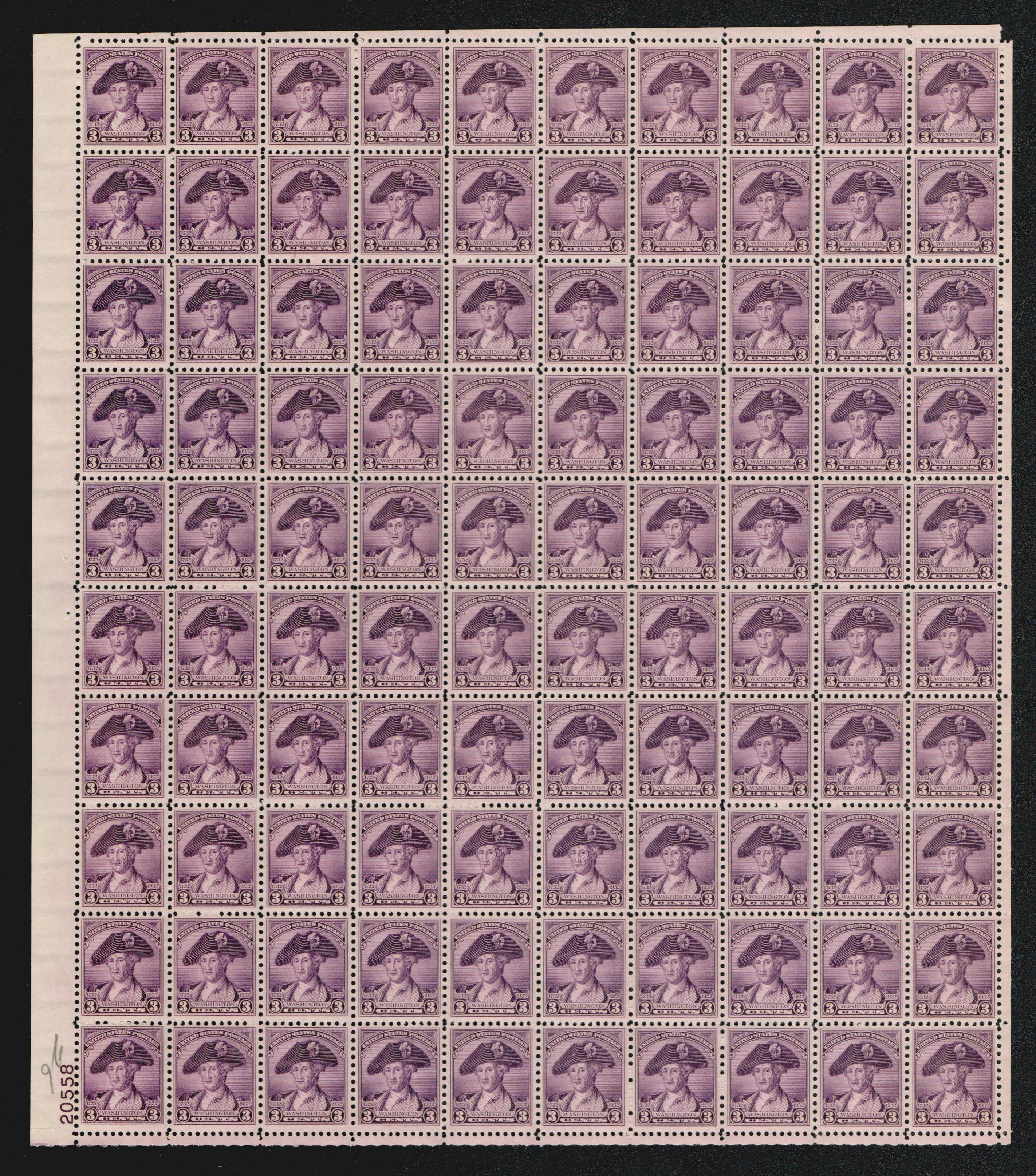 704-15 - 1932 Washington Bicentennials, set of 12 stamps - Mystic Stamp  Company